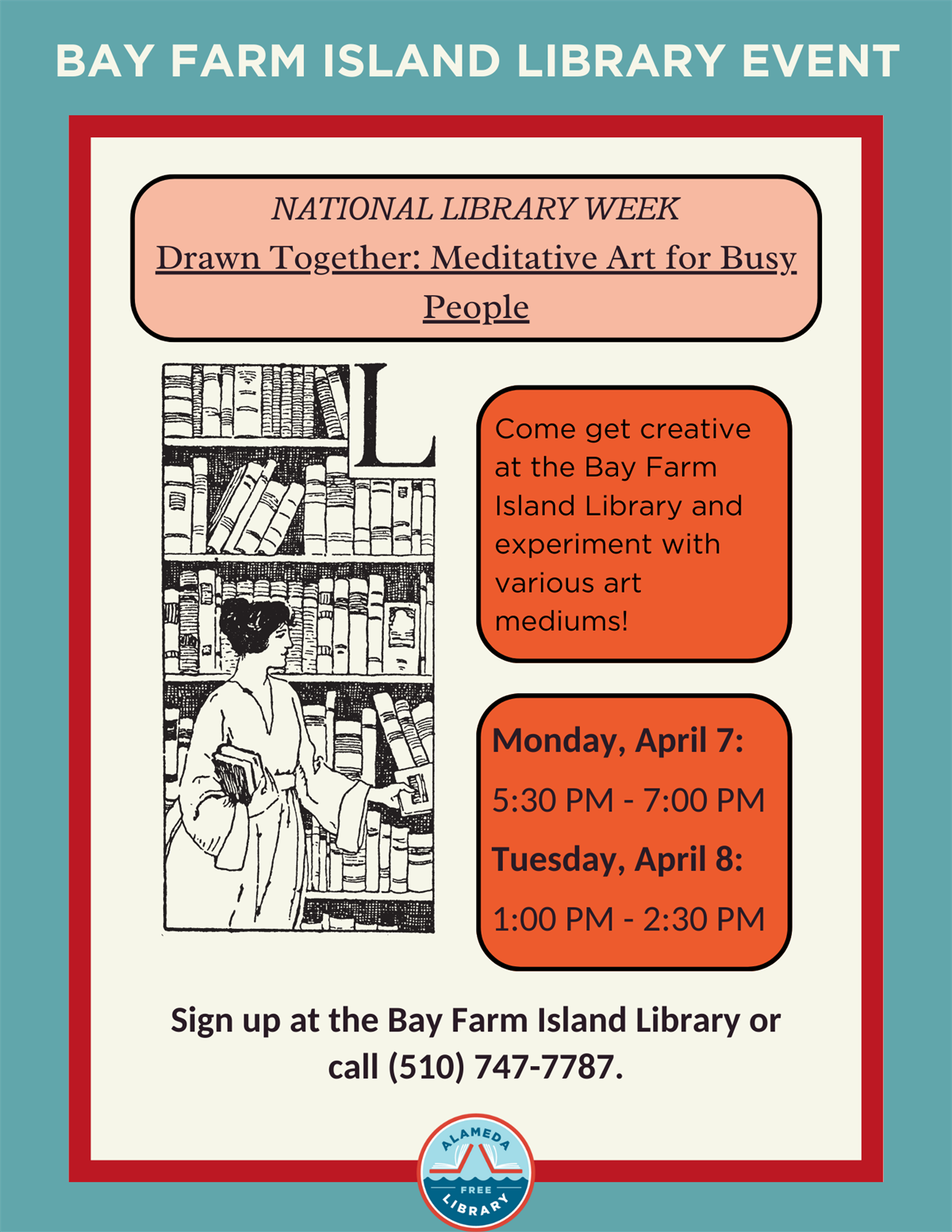 National Library Week! Drawn Together Meditative Art for Busy People