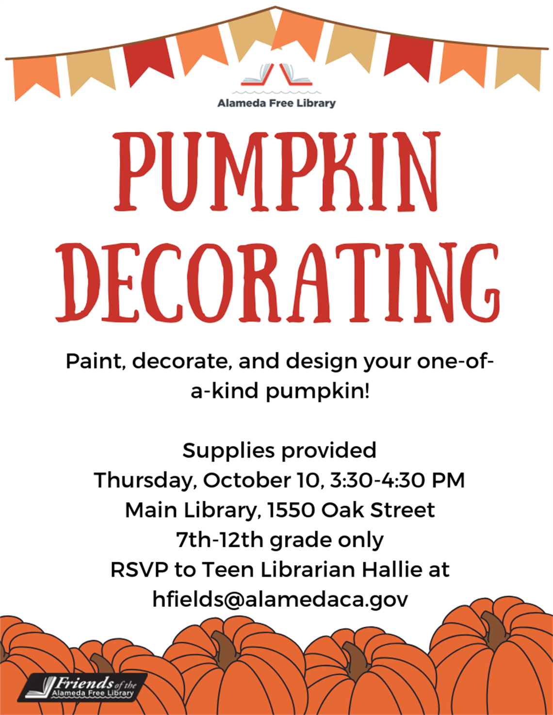Pumpkin Decorating for Teens | Alameda Free Library